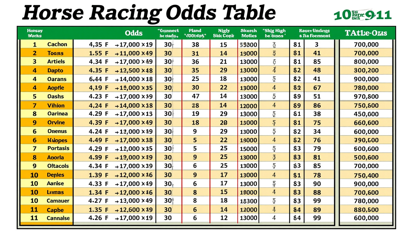 découvrez comment lire et interpréter un tableau de cotes pmu pour optimiser vos paris hippiques, comprendre les probabilités et faire des choix judicieux avant de parier sur les courses de chevaux.